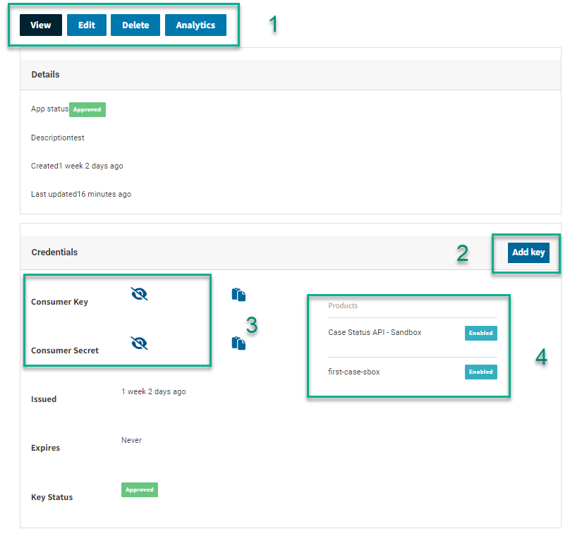 Developer App Details